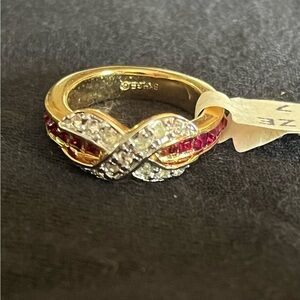 CZ Gold Plated, Ring Size 7